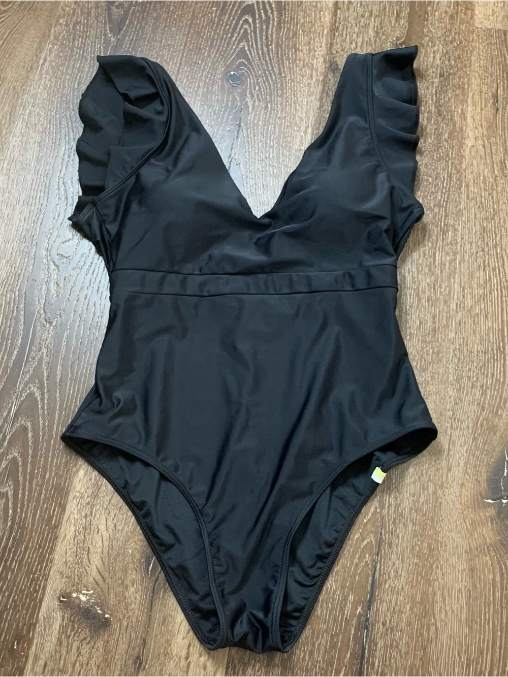Summersalt Womens black the Ruffle backflip one piece swimsuit 10